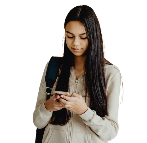 a young girl on your phone 