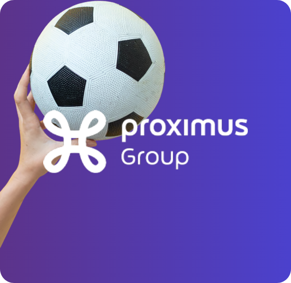 soccer ball and Proximus Group logo