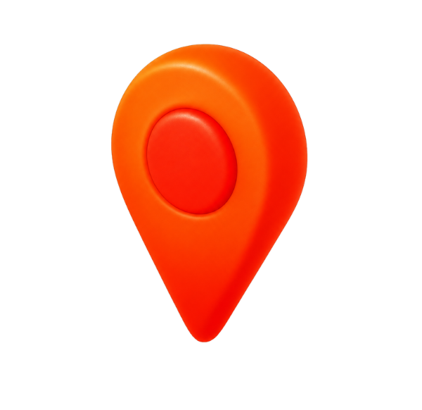 une épingle rouge et orange