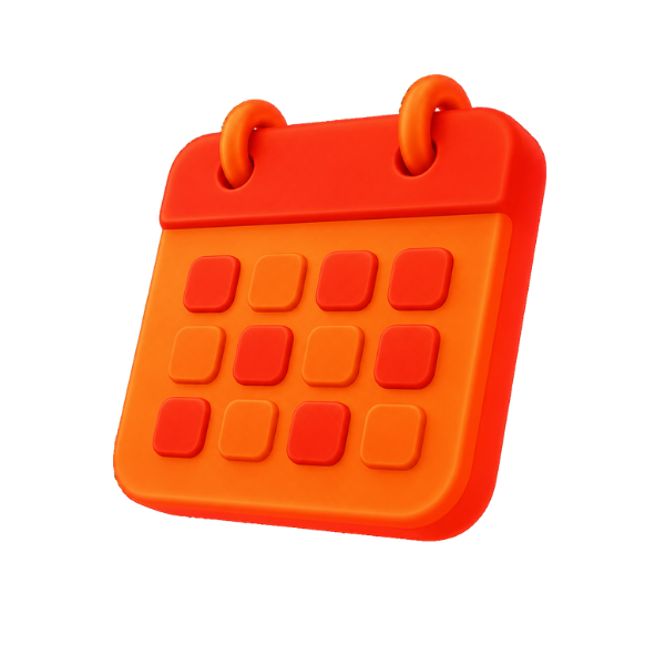 un calendrier avec un fond noir