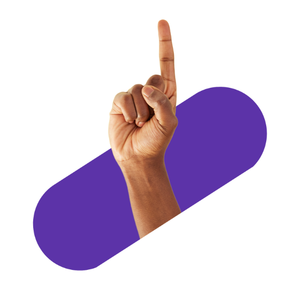 raised index finger