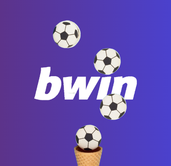 purple square background with bwin logo and footballs