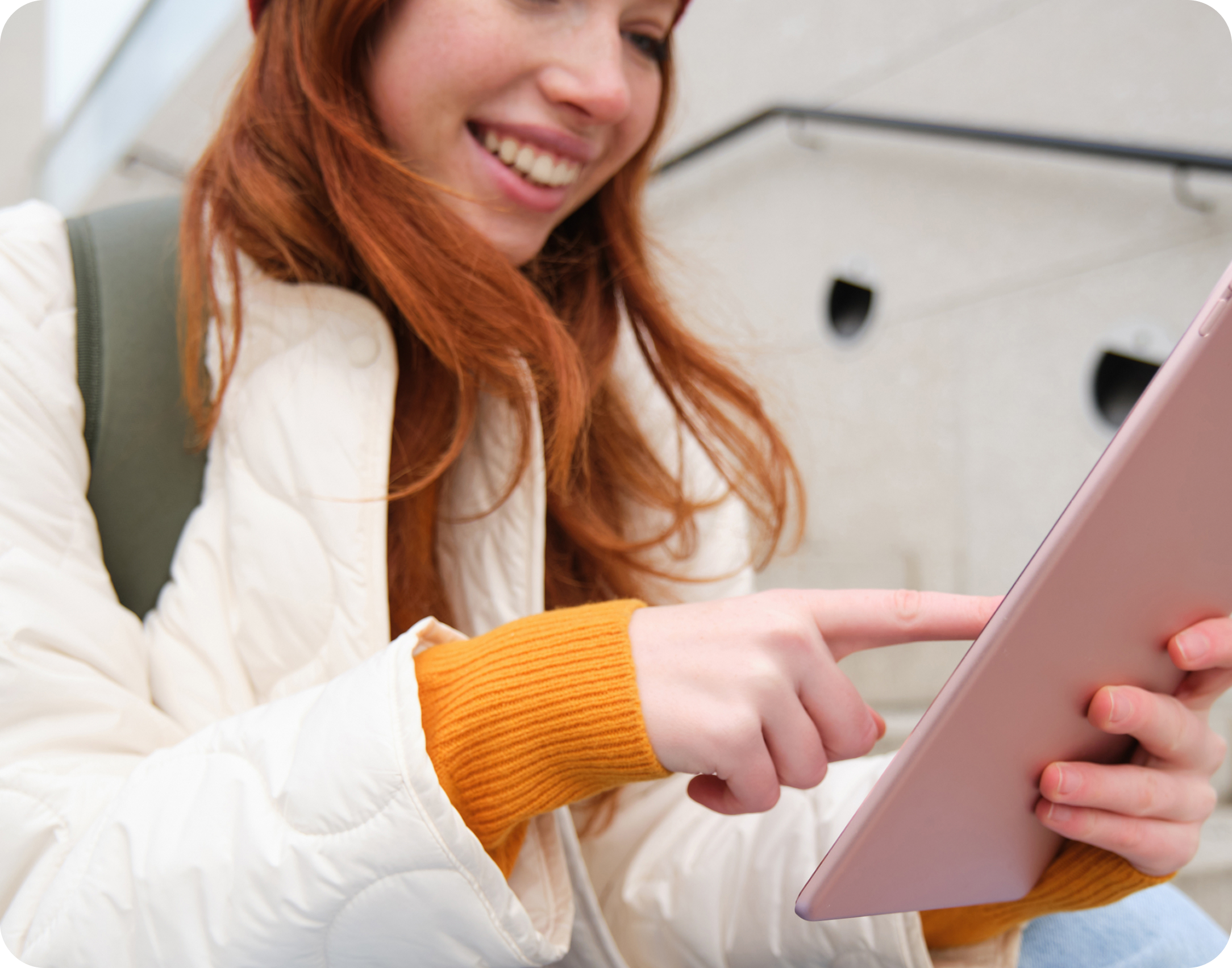 girl on a tablet